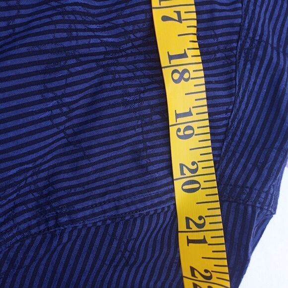 Blue Pronto Uomo 3XLT Gray Stripe Black Longsleeves Button Up Men's Shirt. - Picture 7 of 9